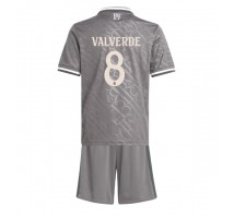 Real Madrid Federico Valverde #8 Koszulka Trzecia dzieci 2024-25 Krótki Rękaw (+ krótkie spodenki)